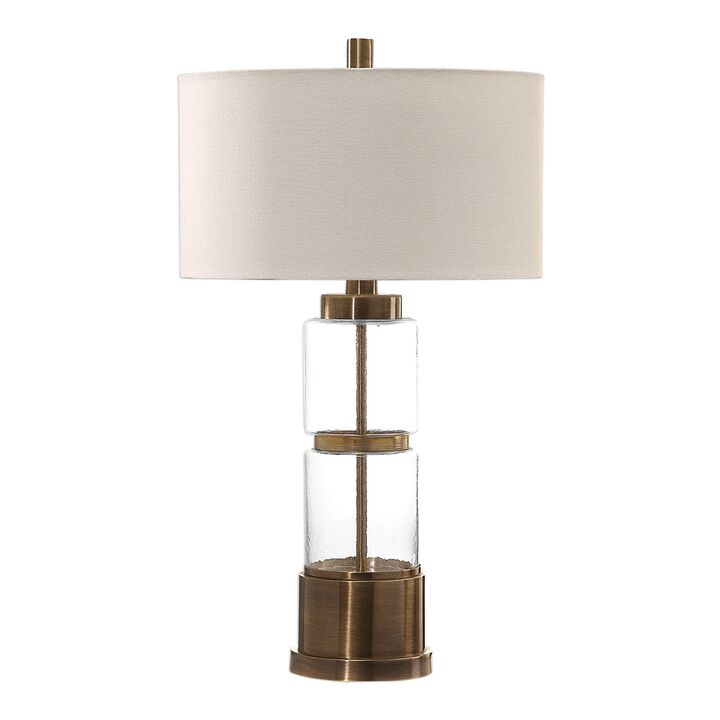 Uttermost Vaiga Glass Column Lamp